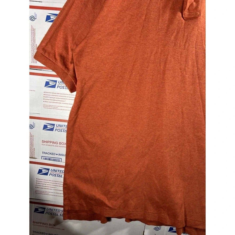 Polo Ralph Lauren‎ Polo Shirt Mens Orange 100% Cotton Preppy Golf Sz XLT